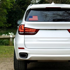 Reflective Red American Flag Sticker Tire Valve Stem Caps for Car, Trunk, SUV