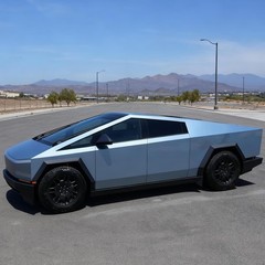 Cybertruck DIY PPF Paint Protection Film Wrap Color Change Gloss Metal Mist Blue