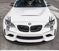 One Pair Monster Claw Scratch Headlight Reflective Decal Sticker Auto Car Truck