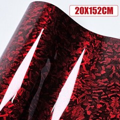 20cm*152cm High Glossy Red Forged Carbon Fiber Car Sticker Adhesive Vinyl Wrap