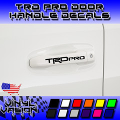 4x Door Handle Decal Sticker for TRD PRO Tacoma Tundra 4Runner Offroad 4×4