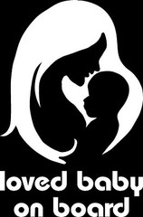 Loved Baby on Board Die Cut Vinyl Car Window Decal Bumper Sticker US Seller