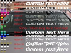 Custom Windscreen Decal Sticker Windshield Banner 50cm ~ 130cm up to 12cm high