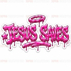 Jesus Saves Graffiti Vinyl Decal Sticker Religious God Lord F