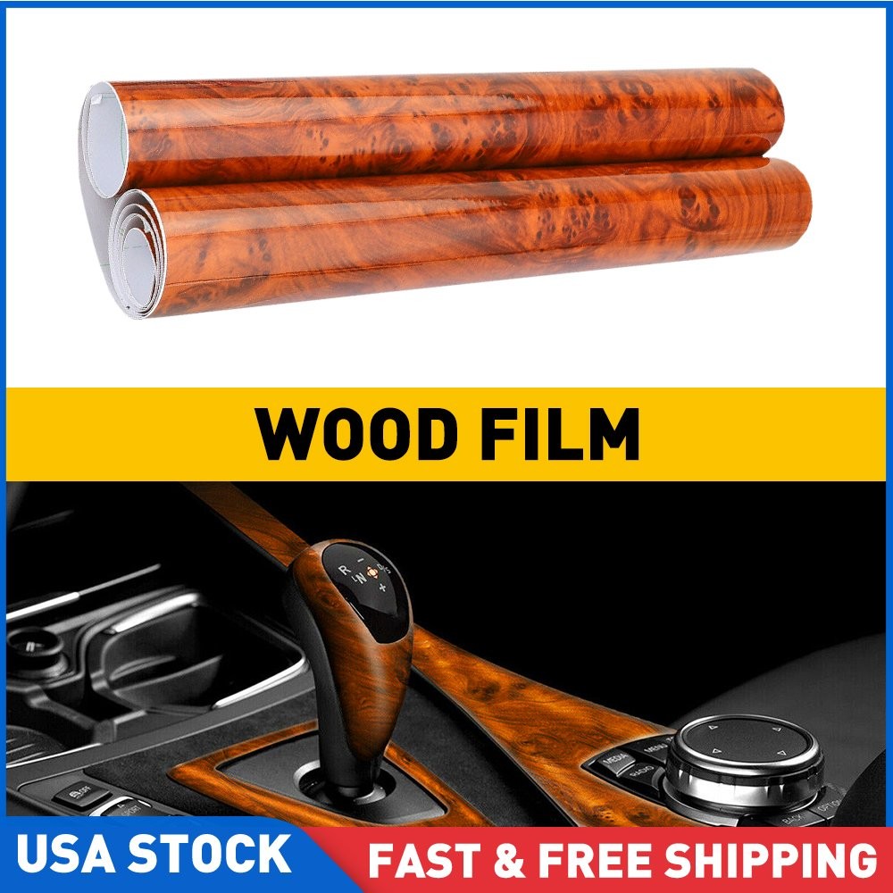 DIY Film Wood Grain Vinyl Interior Film Stickers Adhesive Aesthetic Accessories