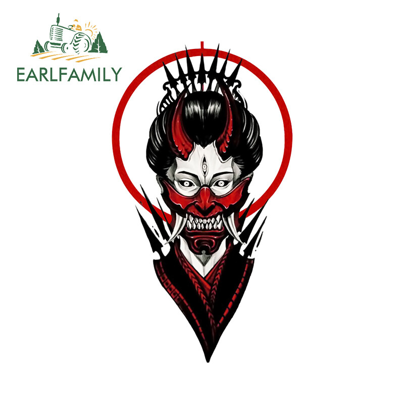 EARLFAMILY 5.1″ Japanese Geisha Creative Car Stickers Vinyl Bumper Laptop Decals