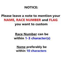 Custom Number Name Flag Glossy Matte Sticker Magnet Racing Car Track Day Door x2