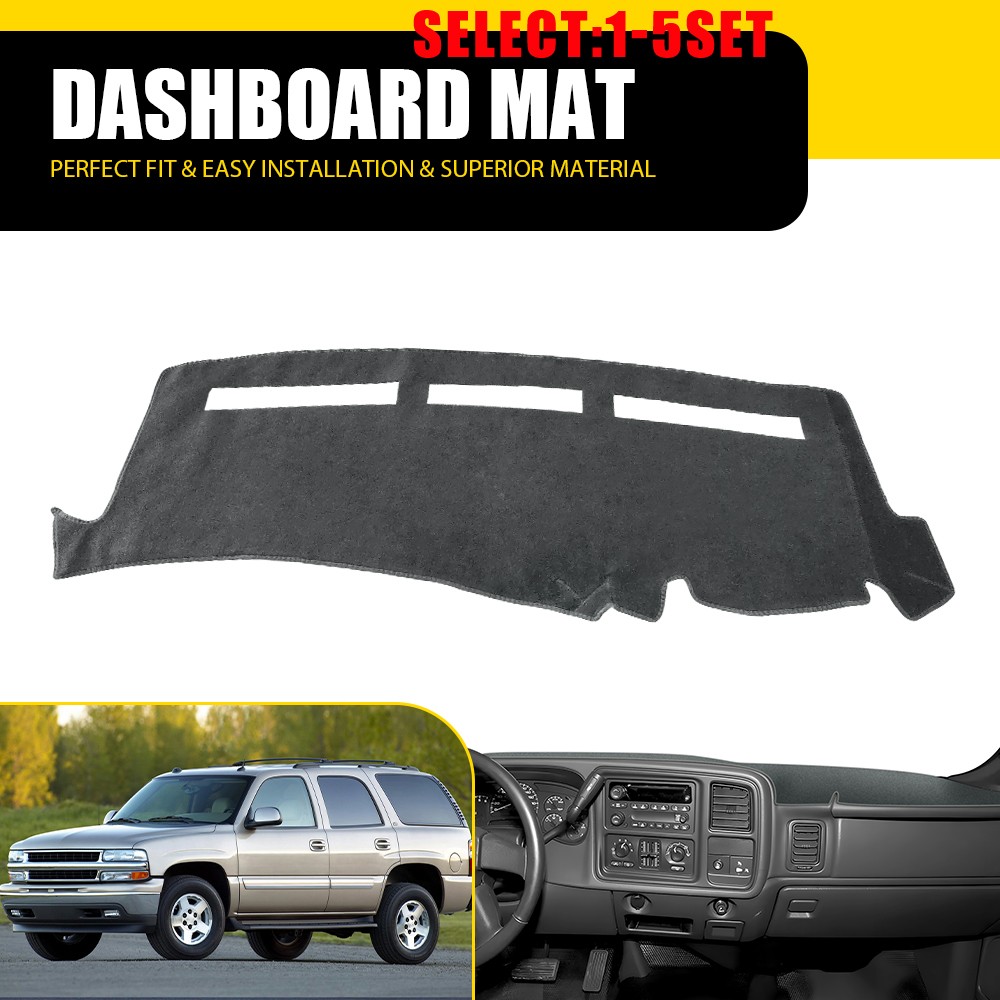 Gray Dashboard Mat for 2001-06 Chevrolet Avalanche Dash Cover Pad Protector 1-5X