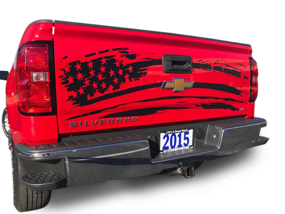 2007-2018 For Chevy Silverado Decals Flag Stripes Tailgate Graphic Vinyl Sticker