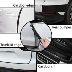 4x Carbon Fiber Car Door Edge Entry Guards Protectors Plate Sill Scuff Stickers