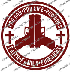 Pro God Pro Life Pro Guns,Gun Rights,10″x10,Molon Labe,We The People,Vinyl Decal
