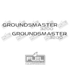 Toro Groundsmaster 3200 Premium Vinyl Decal 2-Pack – 24.75″ wide x 3″ tall