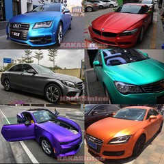 10 Colors – Car Stretch Satin Matte Metallic Chrome Vinyl Wrap Sticker Film CF