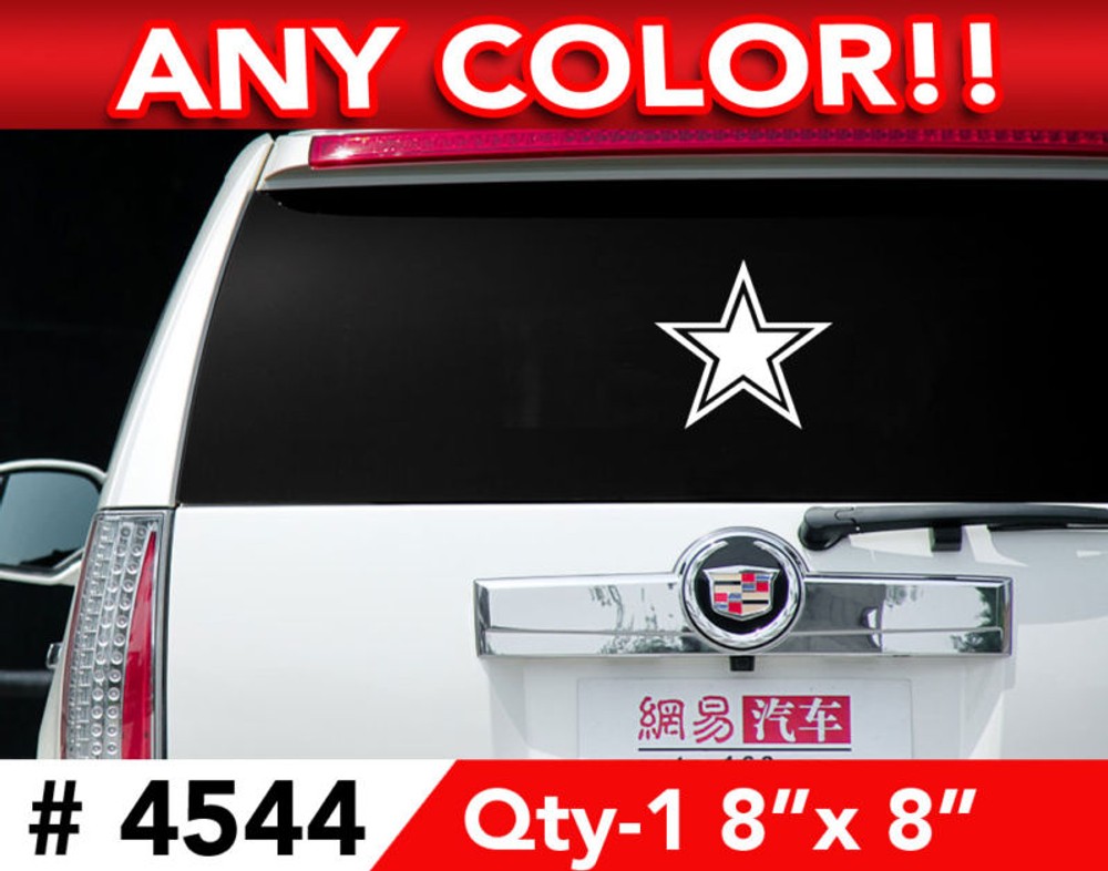 DALLAS COWBOYS STAR VINYL DECAL STICKER 8″x8″h #4544
