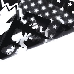 2pcs Rear Side Window American Flag & Landscape Decal Fits 2003-2009 Hummer H2