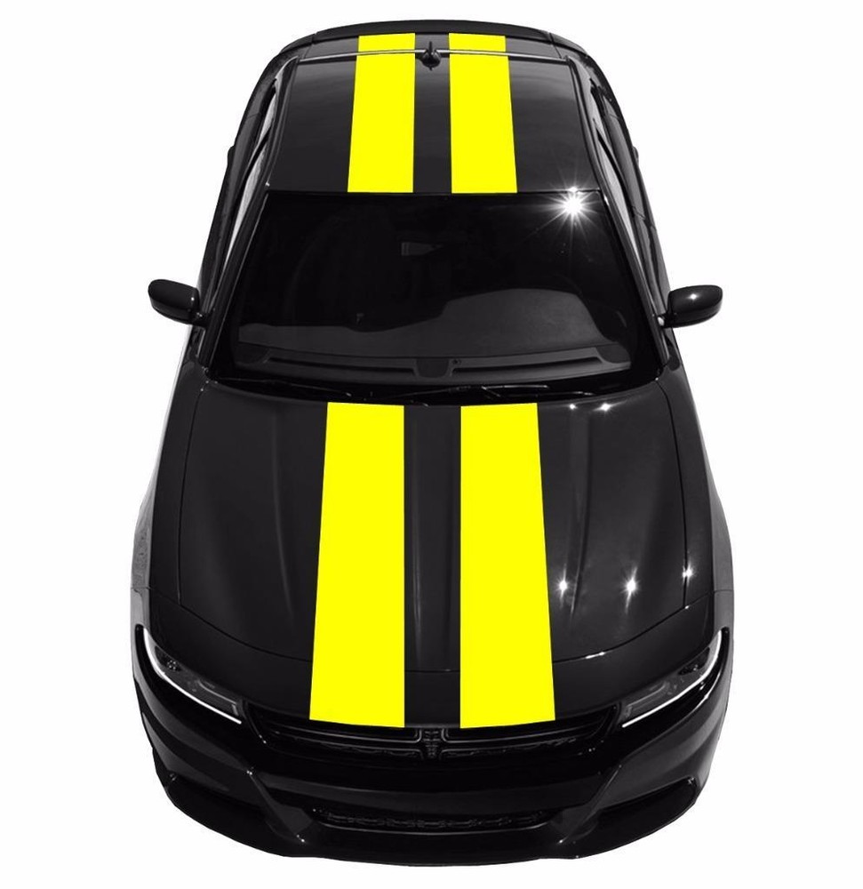 NEW 12″ Double Center Rally Racing Stripe Vinyl Decal Car (Fits CHARGER)