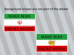 MAKE IRAN GREAT AGAIN! Thank You President Trump High Quality Vinyl Sticker