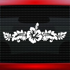 Hibiscus #5 Hawaiian Flower Cute Car Decal Window Sticker Aloha (20 COLORS!)