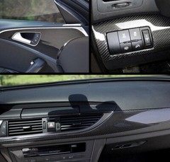 12″x60″ 5D Ultra Shiny Glossy Black Carbon Fiber Vinyl Wrap Sticker Decal Roll