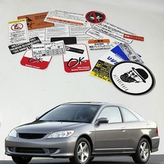 Honda Civic Ex Es7 2000-2005 Restoration Warning Caution Engine Stickers Labels