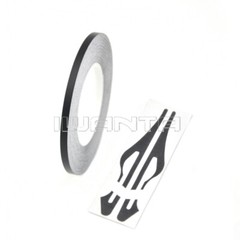 1/8″ 3mm Matte Black & Red Chrome Pinstriping Pin Stripe DIY Vinyl Decal Sticker