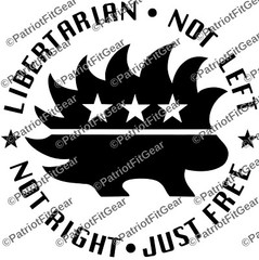 Libertarian,Not Left,Not Right,Just Free,10″x10,Dont Tread On Anyone,Vinyl Decal