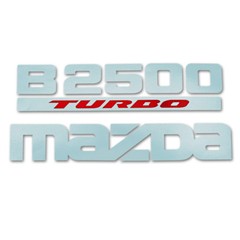 Fits Mazda B2500 Fighter 1998 00 04 06 Sticker B2500 TURBO MAZDA Dark Silver Red