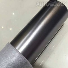 48″ x 60″ Satin Matte Chrome Metallic Dark Gray Vinyl Film Wrap Air Bubble Free