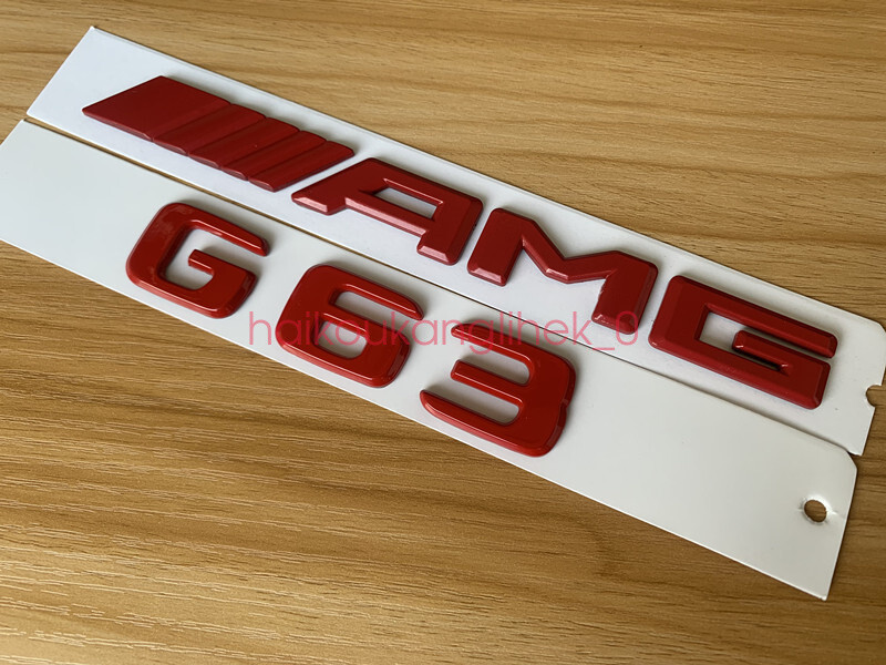 Gloss RED 3D Number Letters Rear Trunk Badge Emblem for G63 AMG
