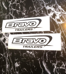 Bravo trailers Replacement TRAILER DECAL Stickers Gloss Black 18″ (2) FAST USA!