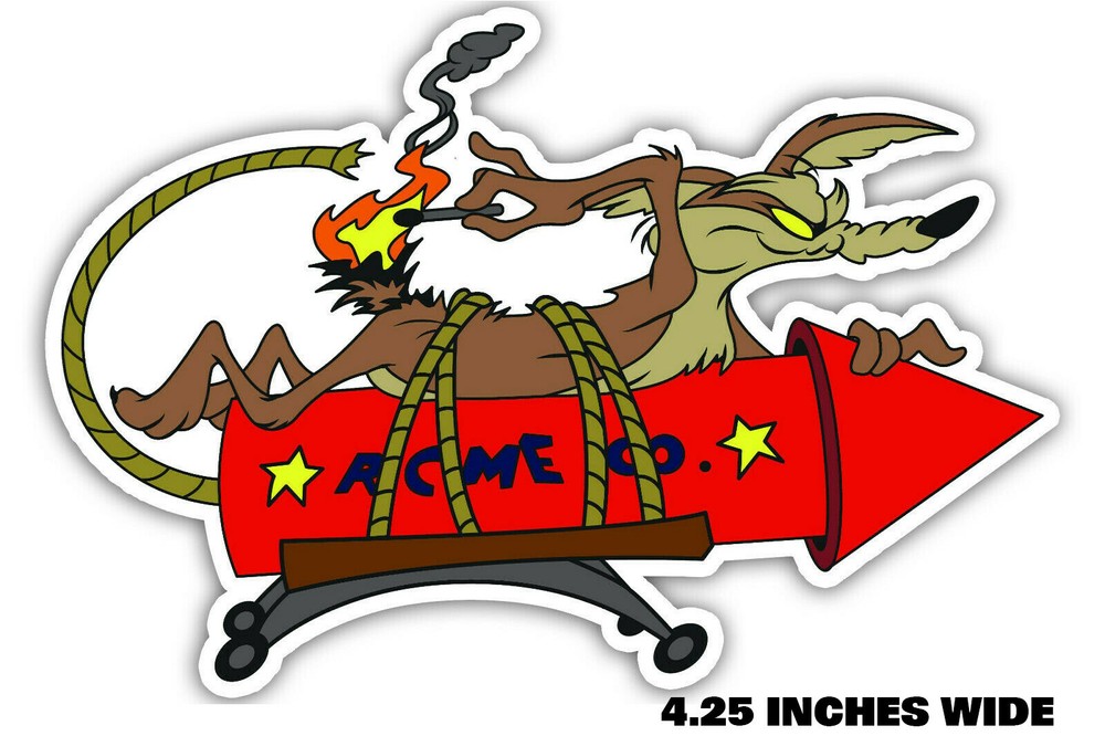 WILE E. COYOTE FUNNY GASSER RAT ROD HOT ROD VINTAGE RACING RAT FINK DECAL