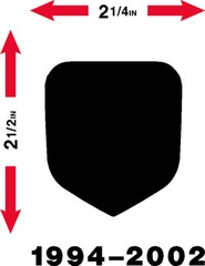 GRILLE EMBLEM fits RAM Diesel 1994-2002 Black/Silver-RED