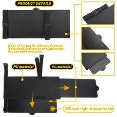 1/2pc Car Sun Visor Extension Shield Front Side Shade Anti-Glare Sunshade Black