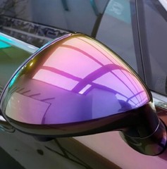 Purple to Green Chameleon Fiber Car Vinyl Wrap, High Gloss Car Body Wrap Roll