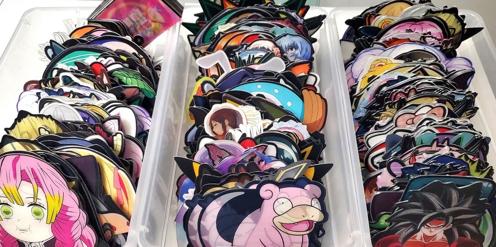 100 Bulk Wholesale Car Stickers Peekers Lenticular 3D Decal Anime and MORE MIXED