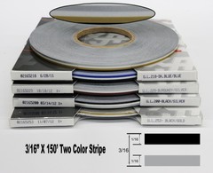 2 color 3/16″ x 150′ Dual Auto Decal Accent Pinstripe stripe UltraLite 0216