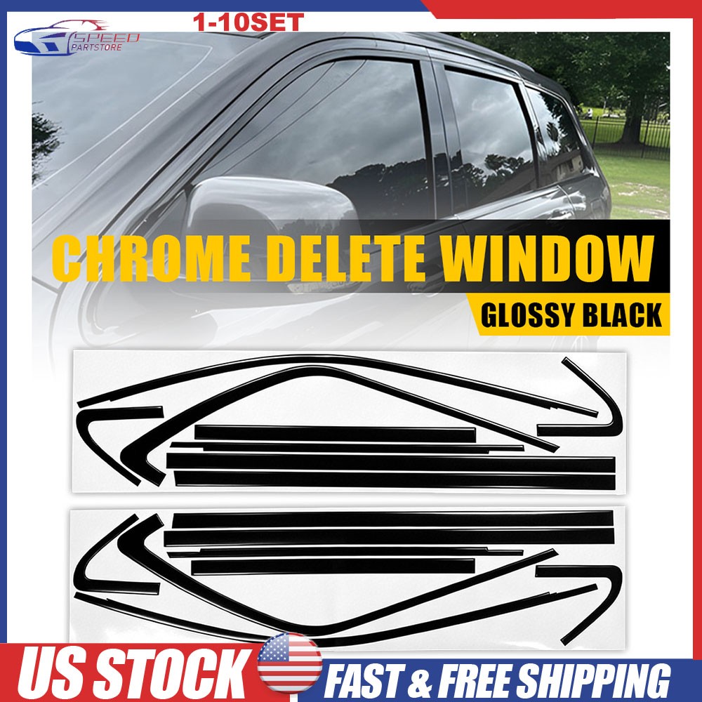 Black Delete Blackout Vinyl Overlay Trim For Jeep Grand Cherokee 2011-21 1-10