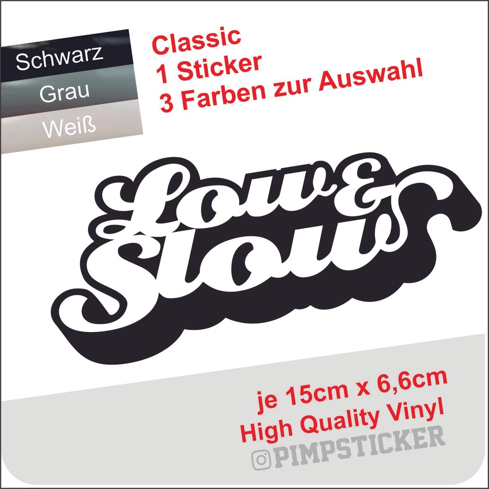 LOW & SLOW / JDM tuning styling / gloss film fun DUB YOLO #Pimpsticker