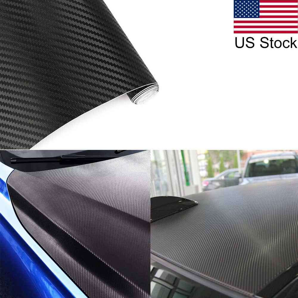 Carbon Fiber Pattern Waterproof Vinyl Car Wrap Sheet Roll Film Sticker 60″x12″