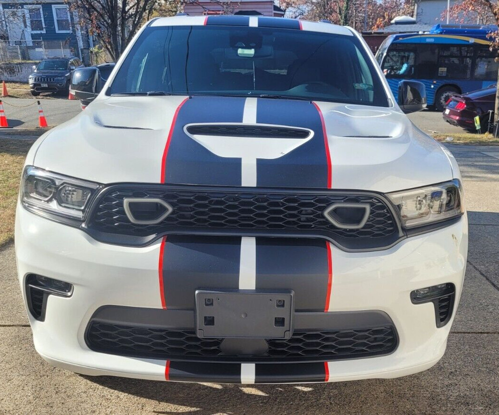 Dual 10″ stripes WITH HOOD SCOOP CUT OUT 2018 & UP Dodge Durango Hellcat RT SXT