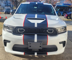 Dual 10″ stripes WITH HOOD SCOOP CUT OUT 2018 & UP Dodge Durango Hellcat RT SXT