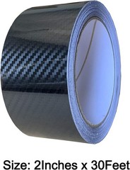 5D High Gloss Carbon Fiber Vinyl Wrap – 2″ x 30ft for Trim and Window Upgrades