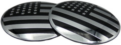 2x American Flag Sticker Decal Fender Emblem Aluminum Dome Shape Car Truck 2.20″