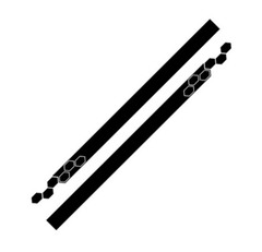 5Pcs Car Sticker Side Door Long Stripe Rear Mirror Decals Kits Black Accessory