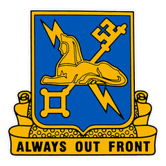 Military Intelligence “Always Out Front” Small Bumper Sticker Decal 5″