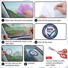 20 Pcs Car Windshield Sticker Applicator Bulk 5 x 6 Inch Static Cling Window …