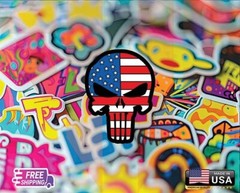 PUNISHER USA CAR STICKER DECAL LAMINATED VINYL LAPTOP FREE GIFT