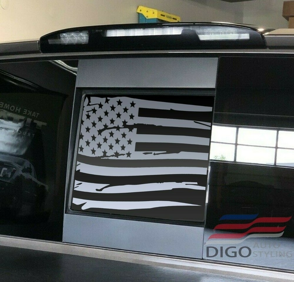 Back Middle Window American Flag Decal Sticker for 2013 – 2019 Nissan Titan new