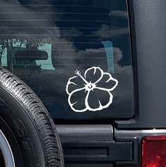 Hibiscus Car Decal.