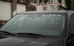 2017-2026 OEM Black Widow Windshield Decal Banner New Fits Trucks & Pickups USA